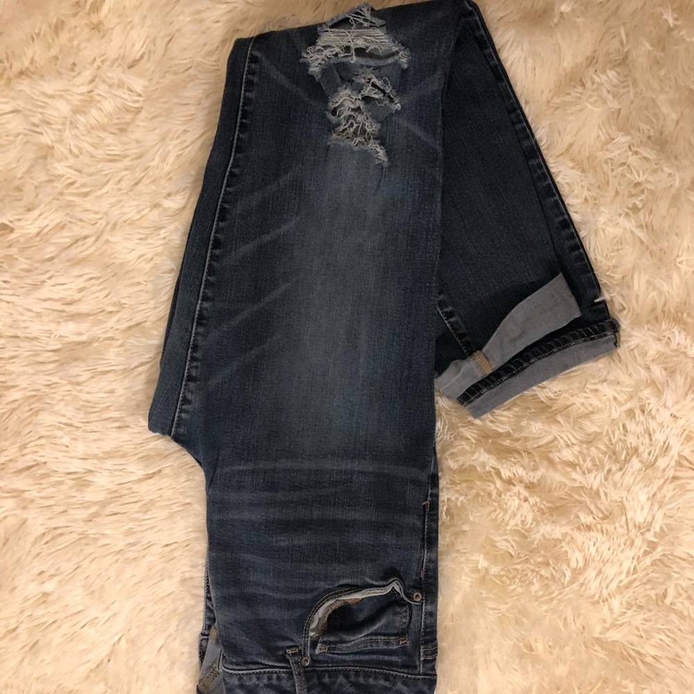AE distressed skinny jeans
